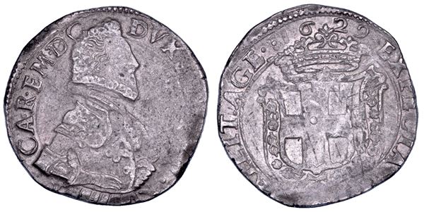 DUCATO DI SAVOIA. CARLO EMANUELE I Il Grande, 1580-1630. Fiorino 1629. III tipo.