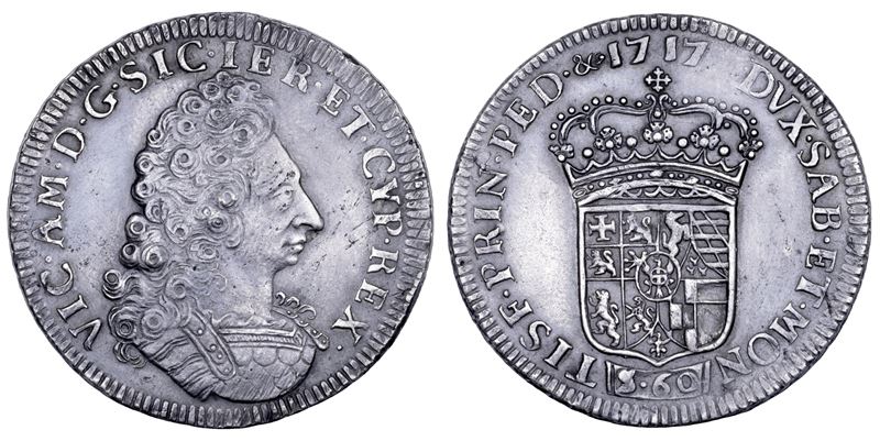 Vittorio Amedeo II, 3 Lire 1717 (Ducato di Savoia)