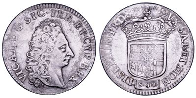 Vittorio Amedeo II (1675–1730), 2 Lire, 1714