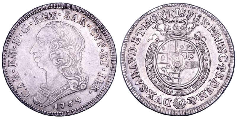 Carlo Emanuele III di Savoia, Quarto di Scudo Nuovo, 1764 (Regno di Sardegna)