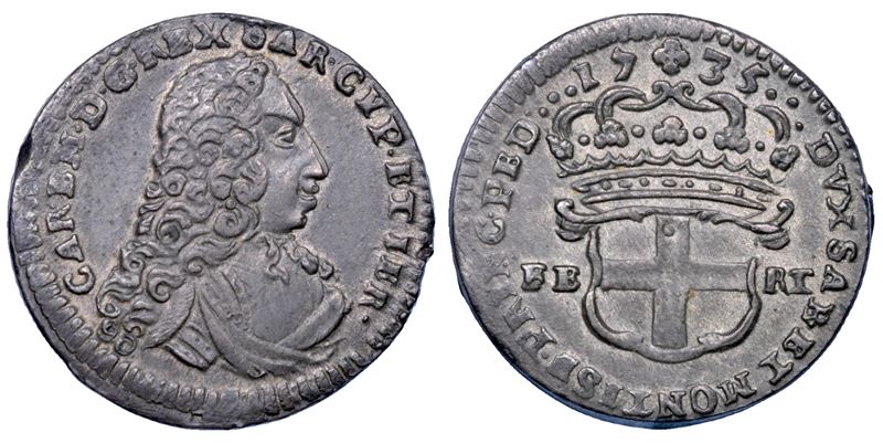 Carlo Emanuele III di Savoia, 2,6 Soldi Regno di Sardegna (1735), zecca non specificata