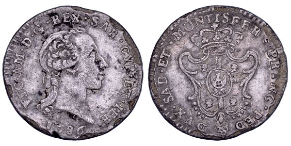 REGNO DI SARDEGNA. VITTORIO AMEDEO III DI SAVOIA, 1773-1796. Reale 1786.