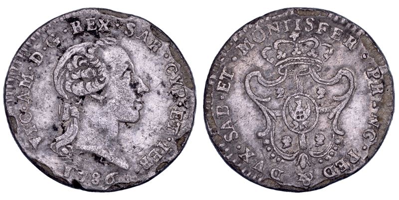 Regno di Sardegna, Vittorio Amedeo III di Savoia, Reale 1786 (testa a destra)