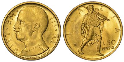 Vittorio Emanuele III di Savoia, 50 Lire 1933/A. XI (Regno d’Italia)