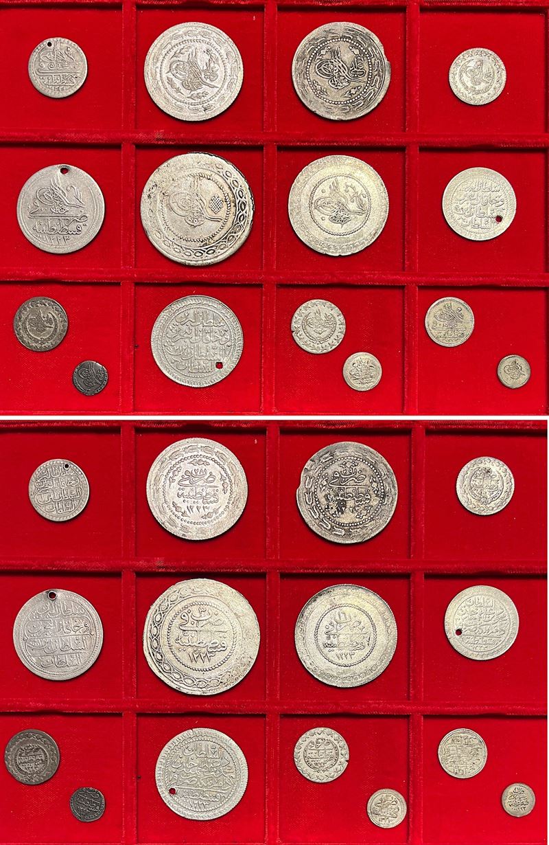 IMPERO OTTOMANO. MAHMUD II, 1808-1839 (1223-1255). Lotto di quindici monete.  - Asta Numismatica - Cambi Casa d'Aste