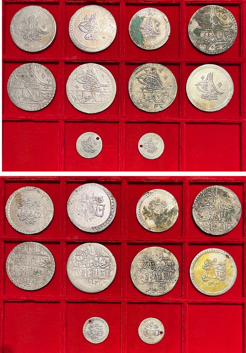 Impero ottomano, Selim III (1789-1807), lotto di dieci monete in argento