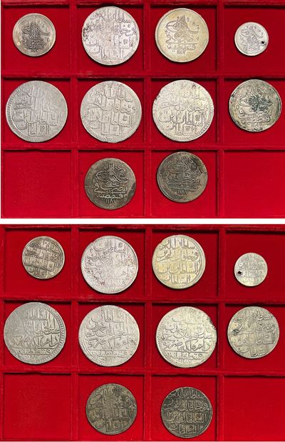 Impero ottomano, Abdul Hamid I (1774-1789), Lotto di dieci monete in argento