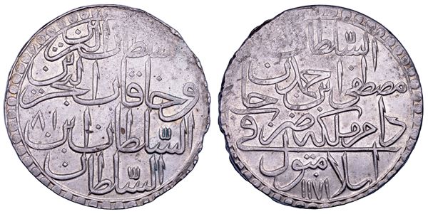 IMPERO OTTOMANO. MUSTAFA III, 1757-1774 (1171-1187). 2 Zolota 1171.