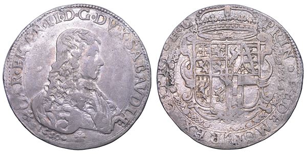 DUCATO DI SAVOIA. CARLO EMANUELE II L'Adriano del Piemonte, 1638-1675. Ducatone 1650.