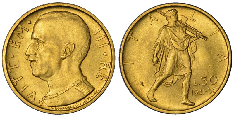 REGNO D'ITALIA. VITTORIO EMANUELE III DI SAVOIA, 1900-1946. 50 lire 1931/A. IX. Littore.  - Asta Numismatica - Cambi Casa d'Aste