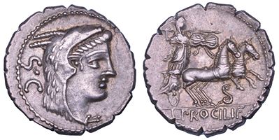 Procilia, Denario serrato con Giunone Sospita