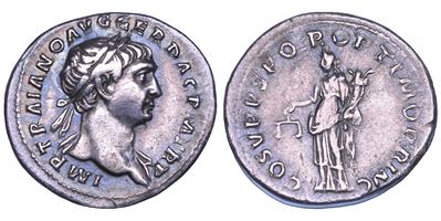 Traiano, Denario, 98–117 d.C. (anni 108–109)
