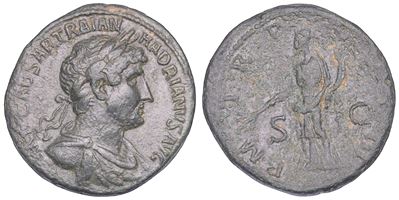 Adriano, Asse con figura della Pax (117–138 d.C.), anni 121–122