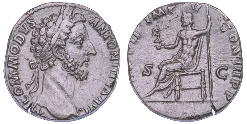 COMMODO, 177-192. Sesterzio, anno 183.  - Asta Numismatica - Cambi Casa d'Aste