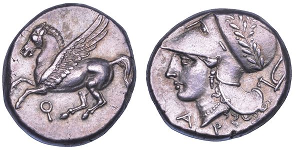 CORINZIA. CORINTO. Statere, ca. anni 375-300 a.C.