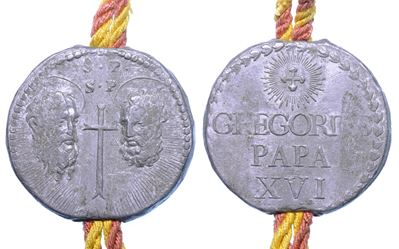 Cappellari (Bartolomeo Alberto), Bolla papale dello Stato Pontificio con manoscritto su pergamena...