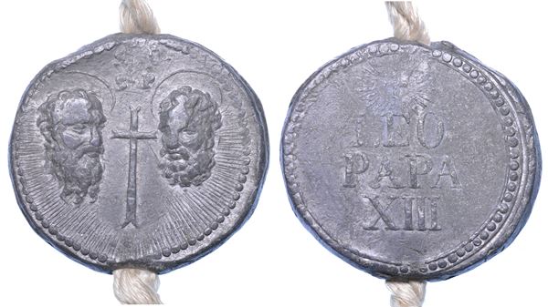 ROMA. LEONE XIII (Vincenzo Gioacchino Luigi Pecci), 1878-1903. Bolla papale con manoscritto su pergamena.