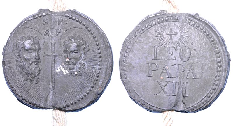 Leone XIII (Vincenzo Gioacchino Luigi Pecci), Bolla papale con manoscritto su pergamena, 1878-190...