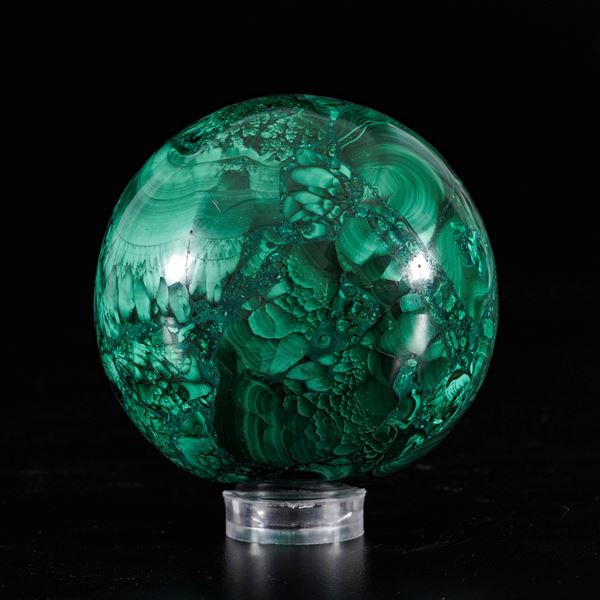 Large malachite sphere