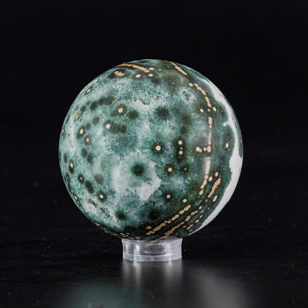 Orbicular jasper sphere