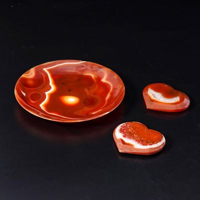 Un Piatto e Due Cuori in Corniola