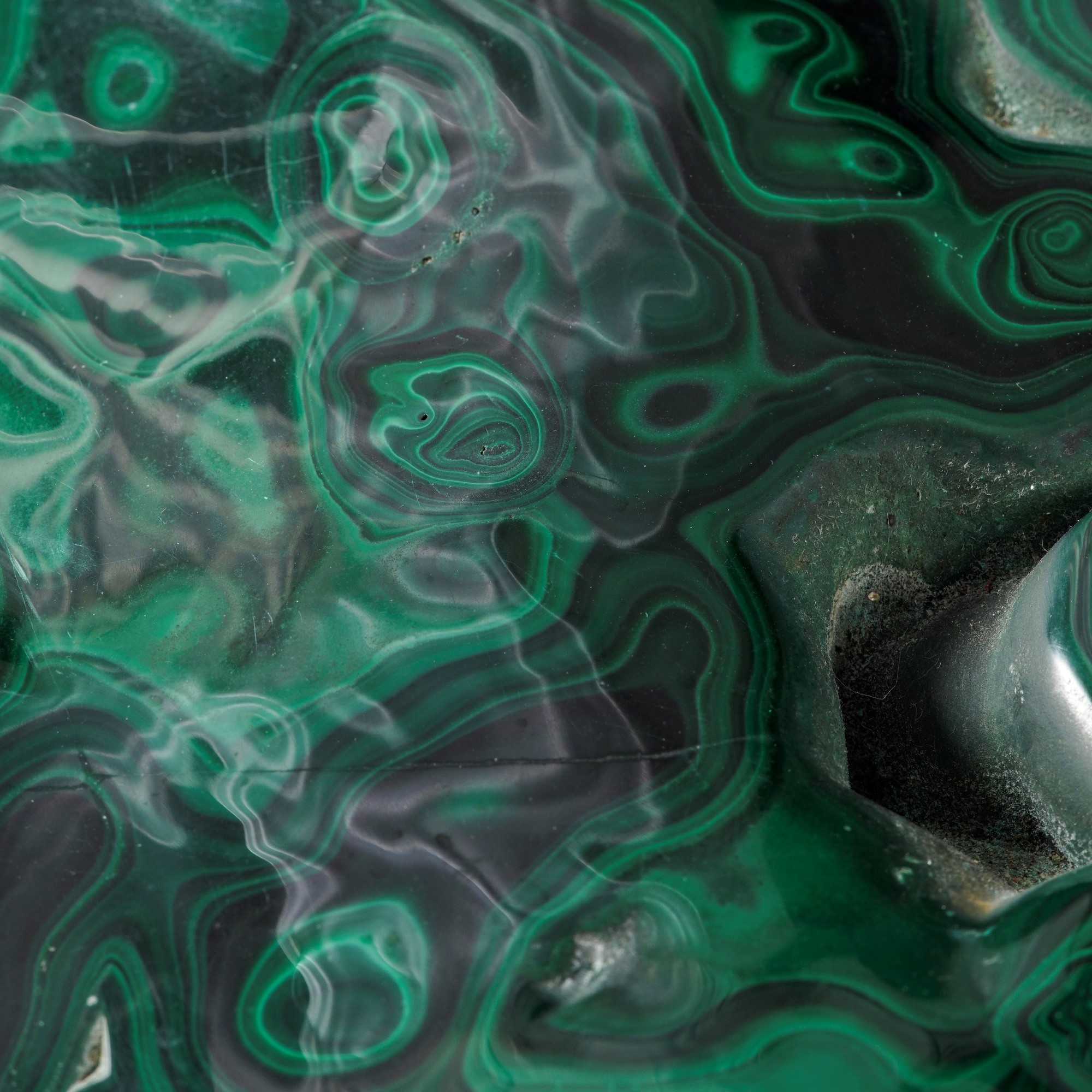 Gigantesca Formazione di Malachite Lucidata