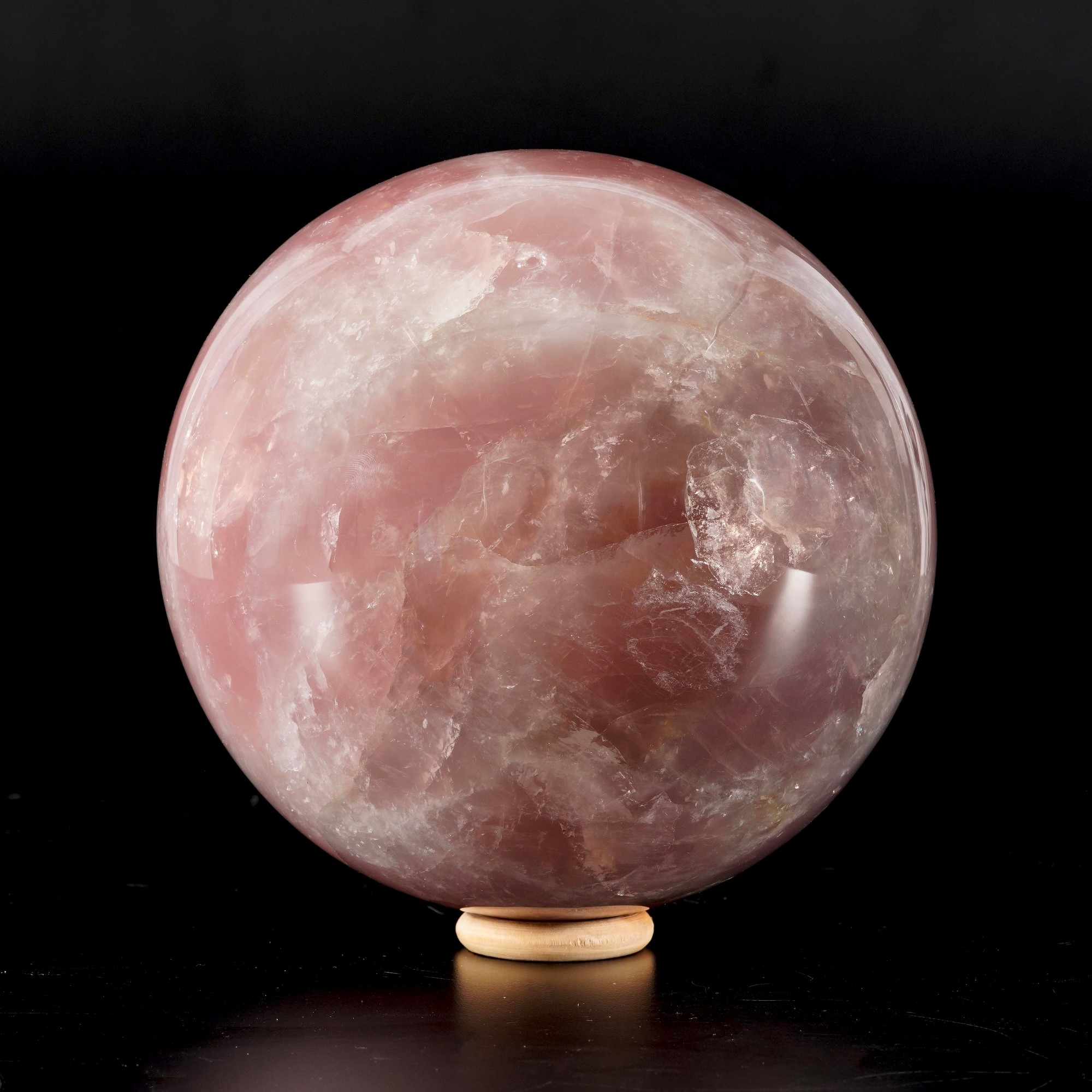 Grande Sfera in Quarzo Rosa