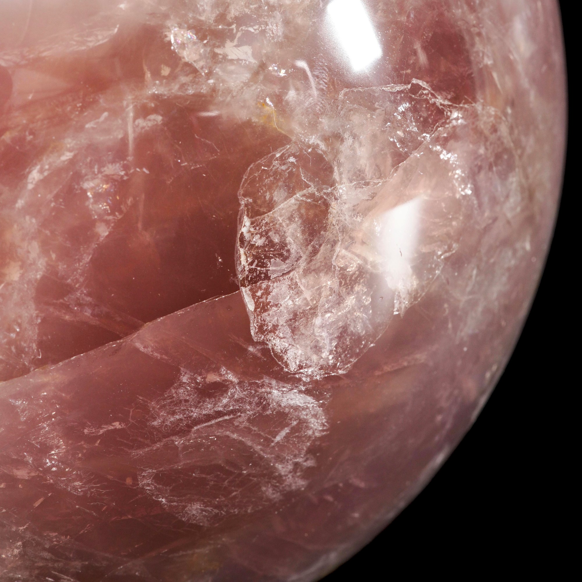 Grande Sfera in Quarzo Rosa