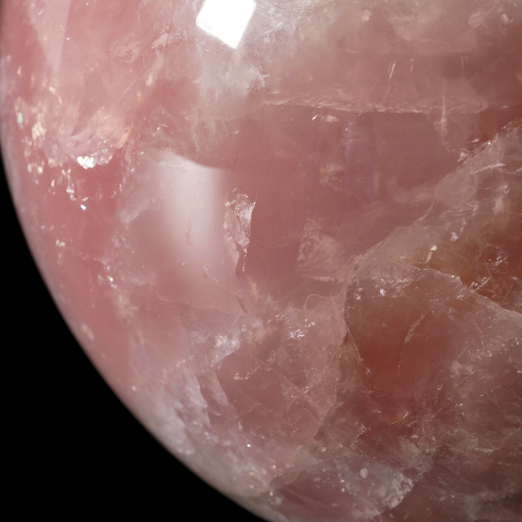 Grande Sfera in Quarzo Rosa