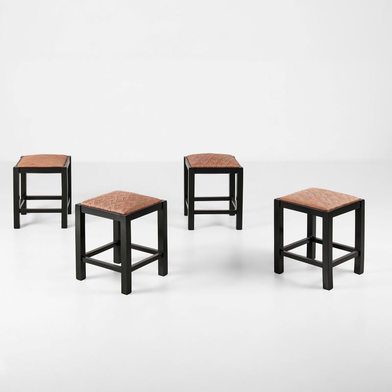 Gino Maggioni : Quattro sgabelli.  - Auction Design 200 - Cambi Casa d'Aste