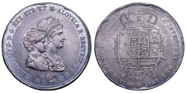 FIRENZE. CARLO LUDOVICO DI BORBONE, 1803-1807. Dena 1807.