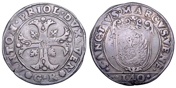 VENEZIA. ANTONIO PRIULI, 1618-1623. Scudo della croce da 140 soldi.