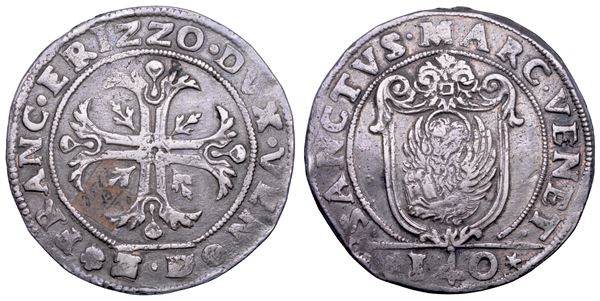 VENEZIA. FRANCESCO ERIZZO, 1631-1646. Scudo della croce da 140 soldi.