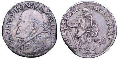 Camillo Borghese (Paolo V), Stato Pontificio, Testone A. IIII