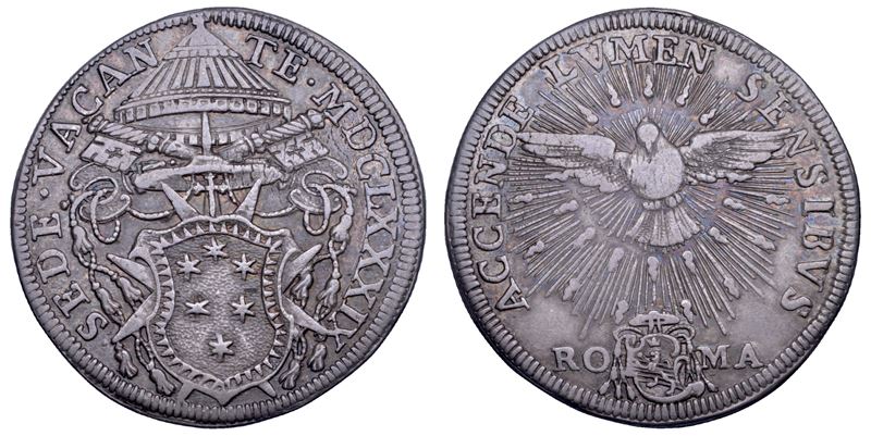 Stato Pontificio (Sede Vacante 1689), Testone 1689 del Camerlengo Card. Paluzzi-Altieri