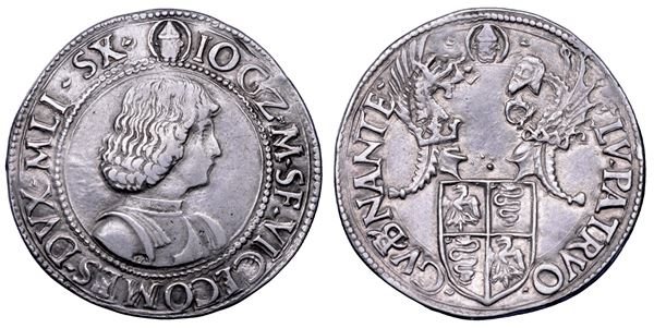 MILANO. GIAN GALEAZZO MARIA SFORZA - REGGENZA DI LUDOVICO MARIA SFORZA, 1480-1494. Testone (o Grosso da 20 Soldi).