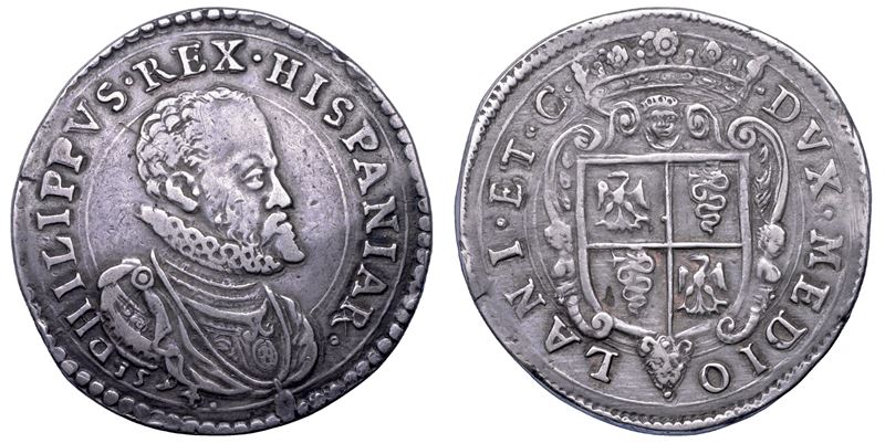 MILANO. FILIPPO II D'ASBURGO, 1554-1598. Scudo d'argento 1594.  - Asta Numismatica - Cambi Casa d'Aste