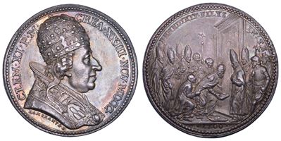 Clemente XI (Giovanni Francesco Albani), Medaglia in argento, 1700