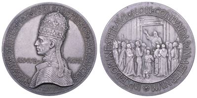 Pio XII (Eugenio Pacelli), Medaglia in argento del Giubileo 1950