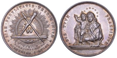 Innocenzo XII (?), Medaglia in argento per l’Accademia di San Luca, 1691-1700