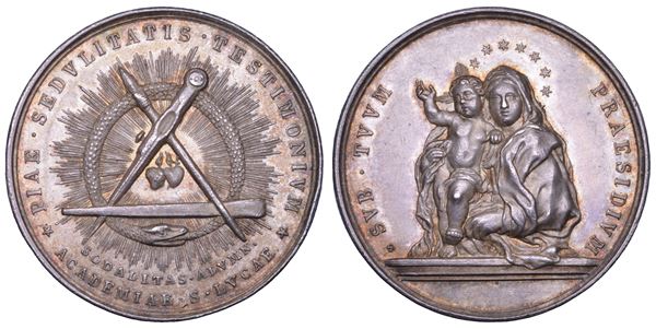 STATO PONTIFICIO. INNOCENZO XII (?), 1691-1700. Medaglia in argento s.d. Premio Accademia di San Luca.