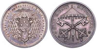Pietro Gasparri, Roma. Sede Vacante 1922, medaglia in argento