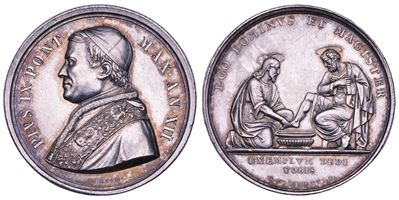 Giovanni Maria Mastai Ferretti (Pio IX), Medaglia in argento per la Lavanda dei piedi del Giovedì...