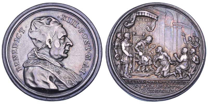Orsini (Benedetto XIII), Medaglia commemorativa in argento «Carità del Pontefice»