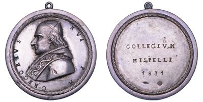 Bartolomeo Alberto Cappellari (Gregorio XVI), Medaglia in argento “Collegium Hispellii”, 1831