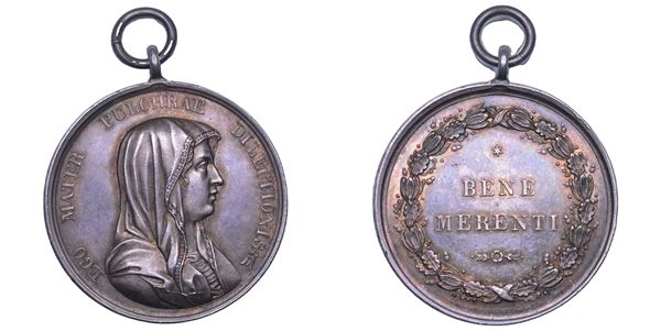 STATO PONTIFICIO. PIO IX (Giovanni Maria Mastai Ferretti), 1846-1878. Medaglia al merito per Signore.