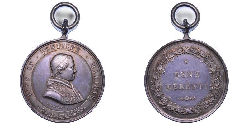 Stato Pontificio. Pio IX (giovanni Maria Mastai Ferretti), 1846-1878. Medaglia in Argento s.D. Be...