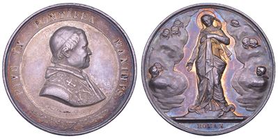 Giovanni Maria Mastai Ferretti (Pio IX), Medaglia in argento “Stato Pontificio” (s.d.)