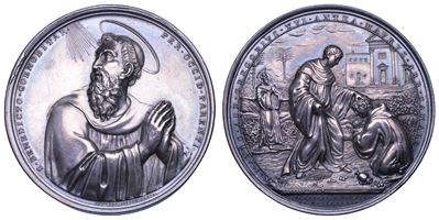 Cappellari (Gregorio XVI), Medaglia in argento, 1834, Visita del Pontefice all’Ospizio Apostolico...