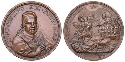 Innocenzo XIII (Michelangelo Conti di Poli), Medaglia commemorativa “Renovabis faciem terrae” in ...